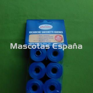 RECORD Bolsas Higiénicas Pack 6 Rollos (20 Bolsas/Rollo) AZUL - Imagen 1